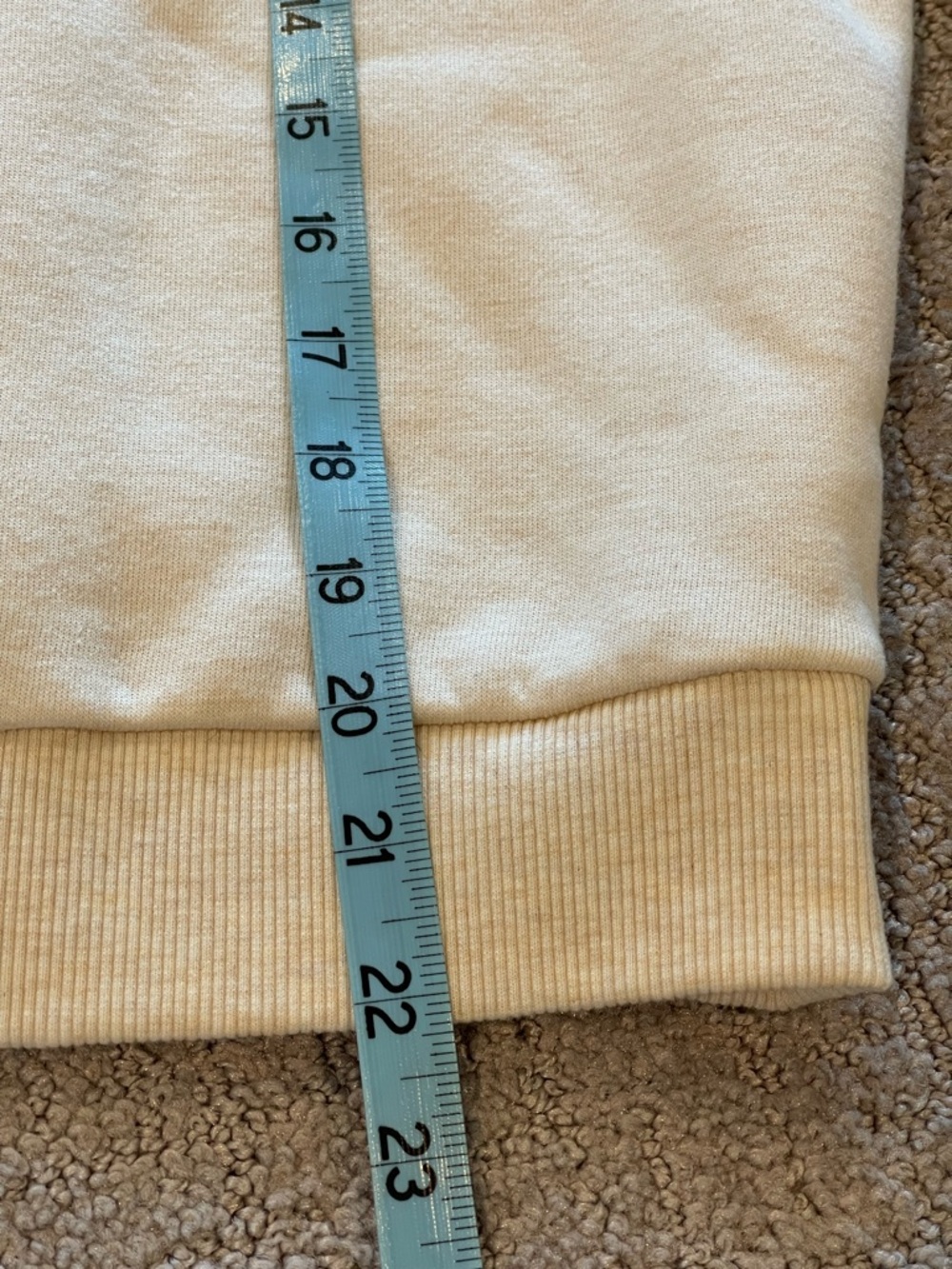 Marine Layer Oatmeal Crewneck Ringer Sweatshirt, Burgundy/Pink Trim, Pullover, S - Picture 10 of 15